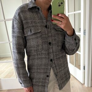 Aritzia Tweed Cotton Shirt Jacket Size Small-Medium